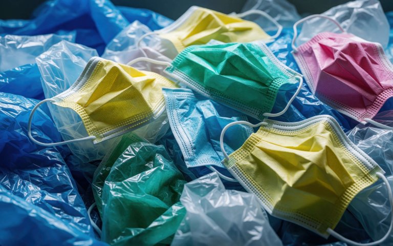 Facemask waste